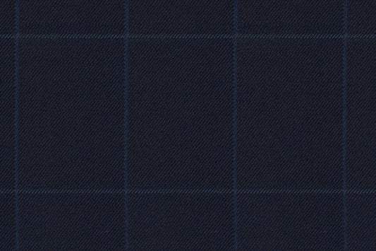 Dormeuil Fabric Navy Check 100% Wool (Ref-313057)