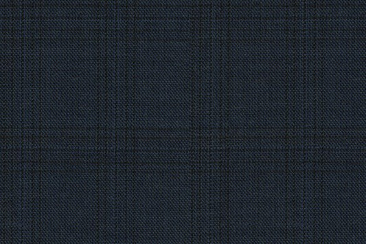 Dormeuil Fabric Navy Check 100% Wool (Ref-313071)