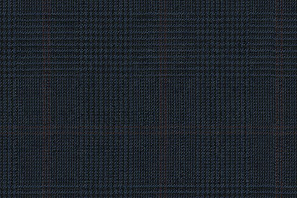 Dormeuil Fabric Navy Check 100% Wool (Ref-313084)