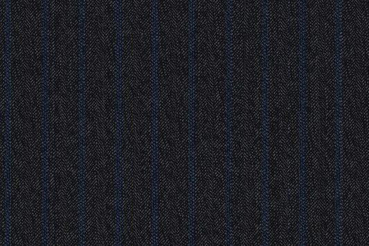 Dormeuil Fabric Grey Stripe 100% Wool (Ref-315054)