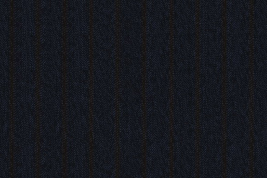 Dormeuil Fabric Navy Stripe 100% Wool (Ref-315055)