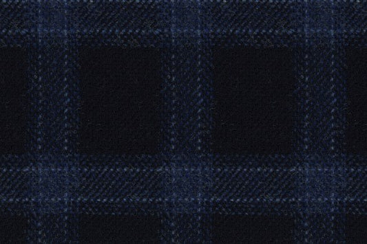 Dormeuil Fabric Navy Check 100% Wool (Ref-414005)