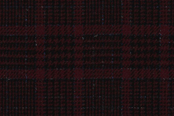 Dormeuil Fabric Burgundy Check 100% Wool (Ref-414007)