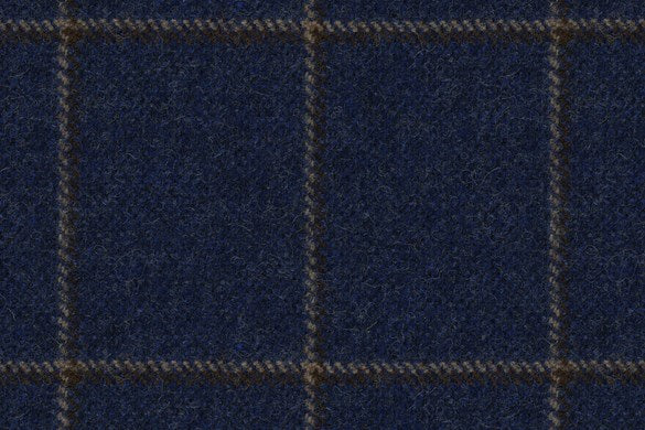 Dormeuil Fabric Blue Check 100% Wool (Ref-414017)