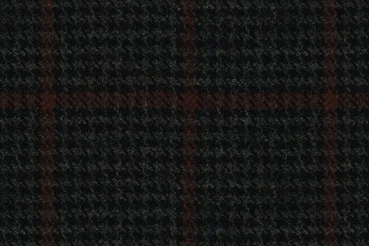 Dormeuil Fabric Grey Check 100% Wool (Ref-414025)