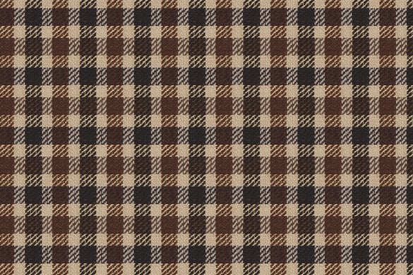 Dormeuil Fabric Brown Check 53% Wool 47% Linen (Ref-417655)
