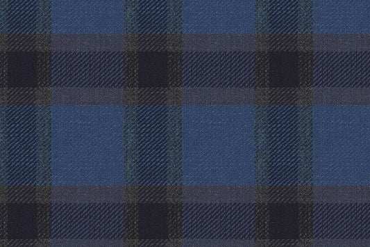 Dormeuil Fabric Navy Check 53% Wool 47% Linen (Ref-417656)
