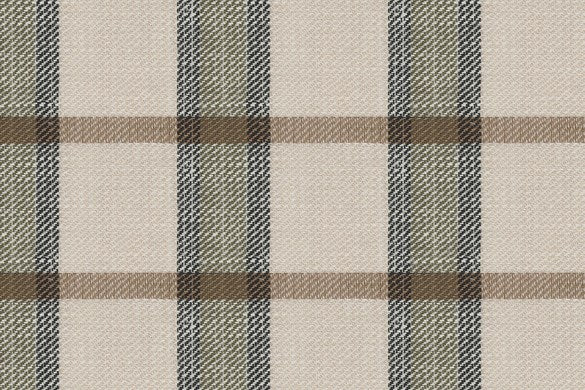 Dormeuil Fabric Green Check 53% Wool 47% Linen (Ref-417660)