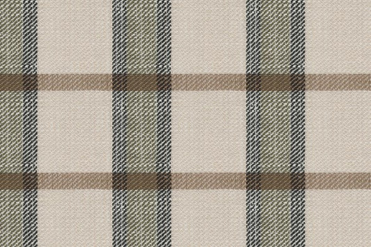Dormeuil Fabric Green Check 53% Wool 47% Linen (Ref-417660)