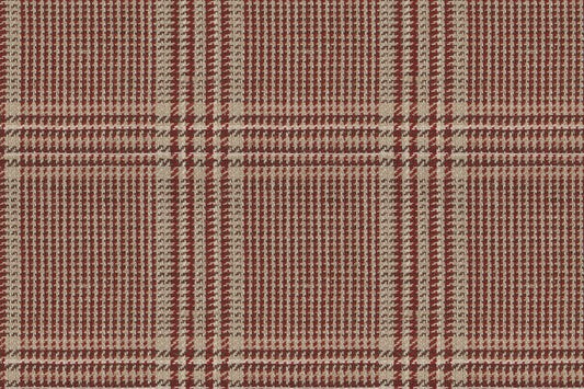 Dormeuil Fabric Rust Check 53% Wool 47% Linen (Ref-417663)