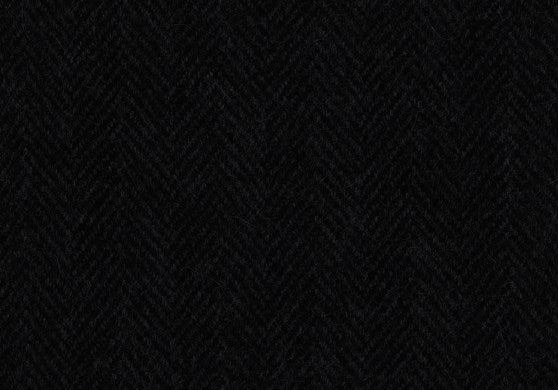 Dormeuil Fabric Black Herringbone 100% Alpaca (Ref-470205)