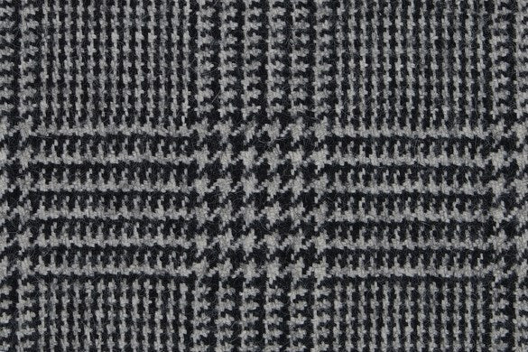 Dormeuil Fabric Black/White Check 100% Alpaca (Ref-470206)