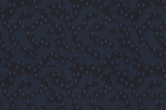 Dormeuil Fabric Blue Jacquard 65% Wool 35% Silk (Ref-818012)