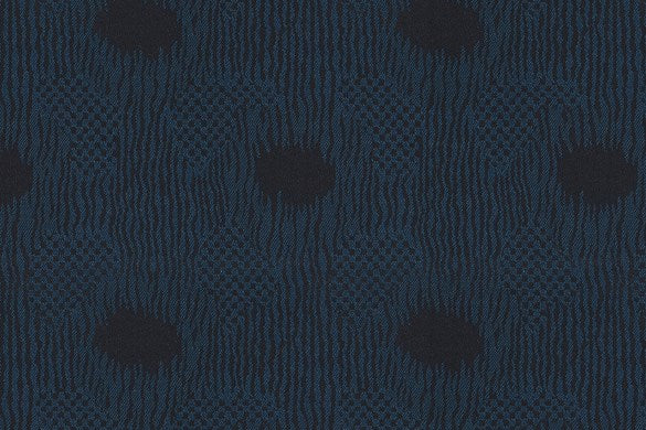 Dormeuil Fabric Blue Jacquard 65% Wool 35% Silk (Ref-818016)