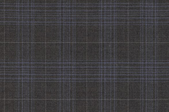 Dormeuil Fabric Grey Check 100% Wool (Ref-841009)