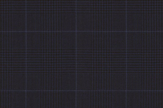 Dormeuil Fabric Blue Check 100% Wool (Ref-841020)