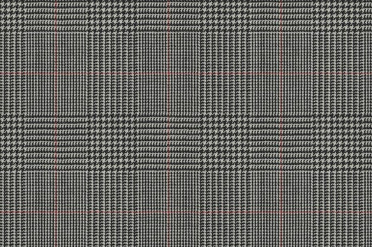 Dormeuil Fabric Black/White Check 100% Wool (Ref-841021)