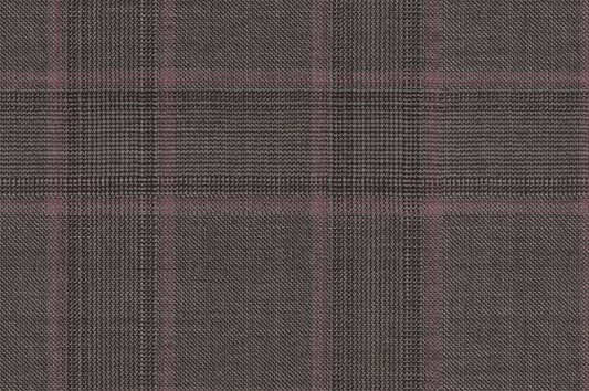 Dormeuil Fabric Grey Check 100% Wool (Ref-841026)