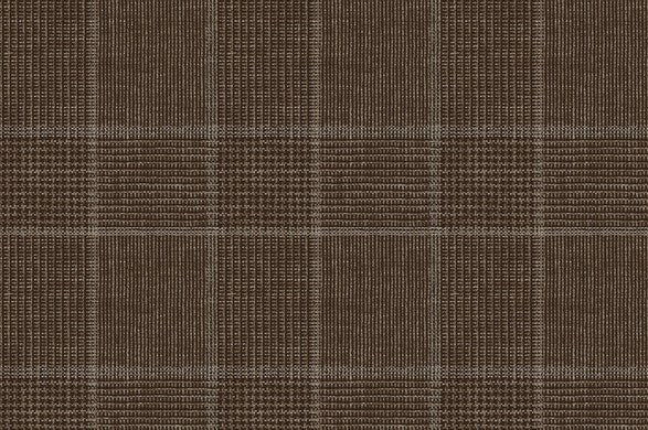 Dormeuil Fabric Brown Check 67% Wool 27% Silk 6% Linen (Ref-880073)