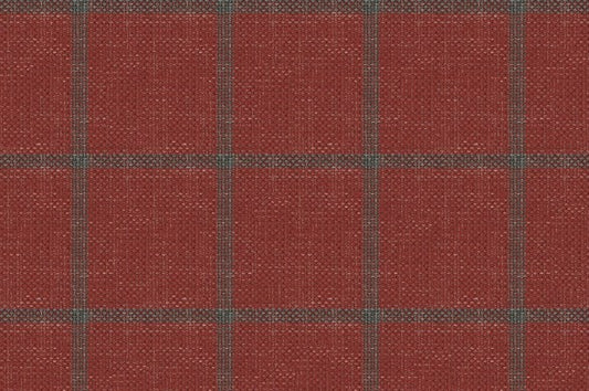 Dormeuil Fabric Red Check 67% Wool 27% Silk 6% Linen (Ref-880076)