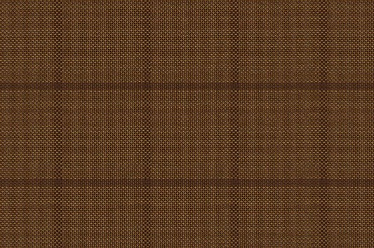 Dormeuil Fabric Brown Check 55% Wool 45% Silk (Ref-880100)