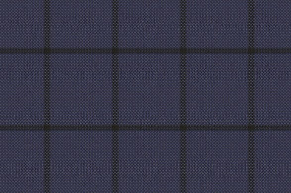 Dormeuil Fabric Blue Check 55% Wool 45% Silk (Ref-880102)