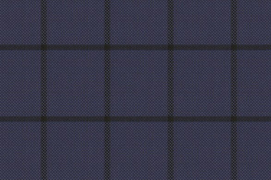 Dormeuil Fabric Blue Check 55% Wool 45% Silk (Ref-880102)